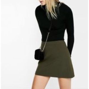 Express Skirts - New Express Olive Green High Waisted Mini Skirt Express Skirts - New Express Olive Green High Waisted Mini Skirt
